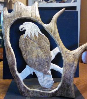 Hand Crafted Moose Antler Carvings