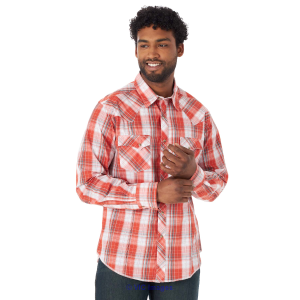 Wrangler - Men's Fashion Long Sleeve Snap Shirt