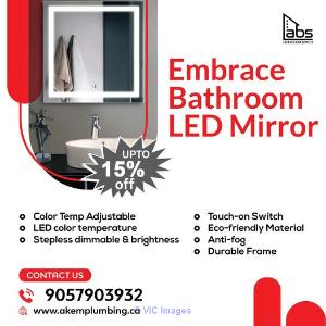 Up to 15% OFF on LED Bathroom Mirrors in Brampton| Call: 9057903932