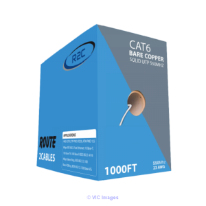 Cat6 Plenum Pure Copper Blue CMP UTP  1000ft Network Cable