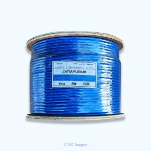 Cat6A Plenum Blue 1000ft 23 AWG UTP 750MHz Pure Copper Networking Cabl