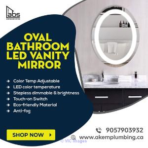 Akem Plumbing Supplies: Best elegant Oval shape Bathroom LED Mirror