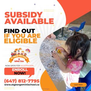 Subsidized Daycare North York | Your Child's Future | St. George MinS