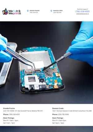 Mobile & Cell Phone Repair in Grande prairie & Dawson Creek BC