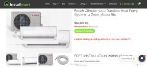 Get Split Air Conditioners Bosch Climate 5000 4 Zone 36000 Btu