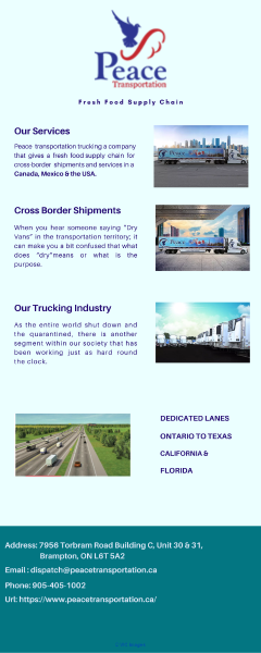 Fresh Food Cross Border Shipments & Services In Canada & USA