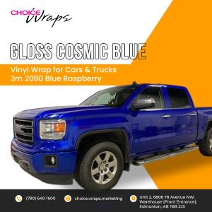 Gloss Cosmic Blue Vinyl Wrap for Cars & Trucks