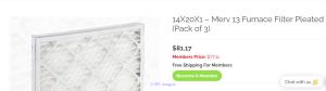 Purchase High Quality Furnace Filter 14X20X1 Merv 13 Pleated (Pack of