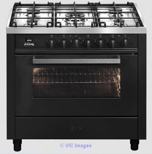 ILVE Black Electric Oven 5 Gas Burners