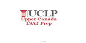 Upper Canada LSAT Prep  Law School Admission Guaranteed