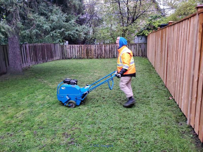 Spring Lawn Aeration Service