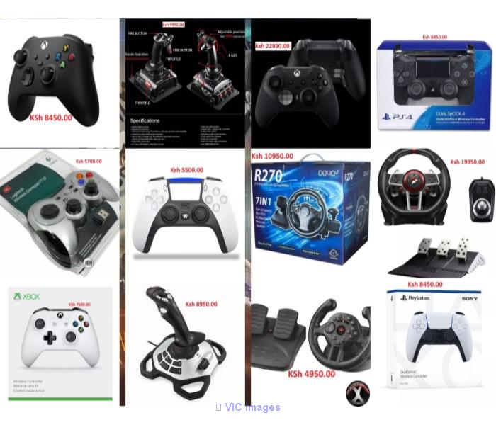 Gamepads and Controllers (Steering wheels, Joystick, Pedals etc.)