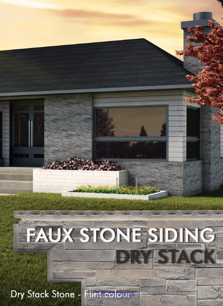 Diverse selection of exterior faux stone siding solutions