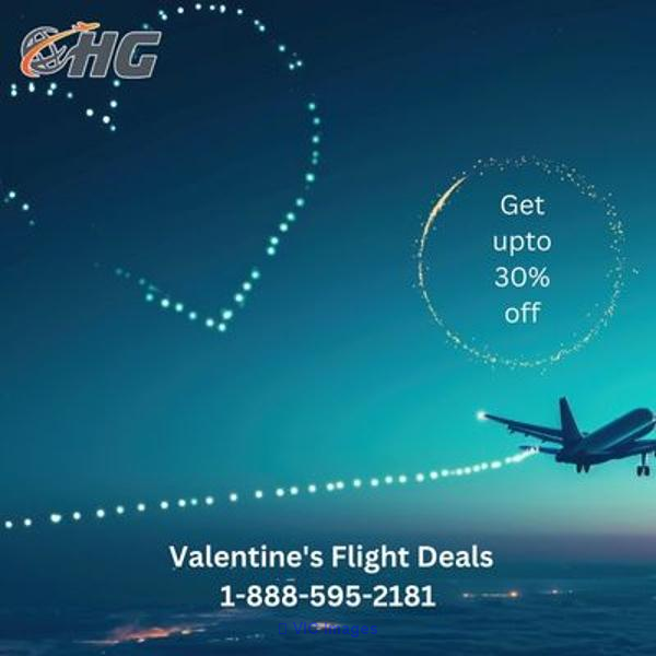 1-888-595-2181 Get upto 30% off on Valentine's Flight Deals