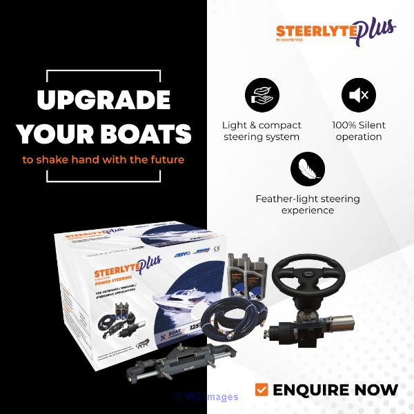 Power-Assisted Boat Steering System | Steerlyte Plus