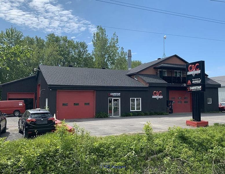 Automotive bodywork / paint garage with industrial building